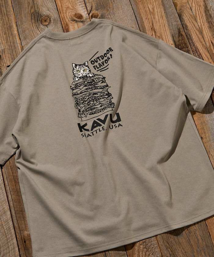 KAVU  × FREAK'S STORE / 漢堡貓刺繡 短袖T恤