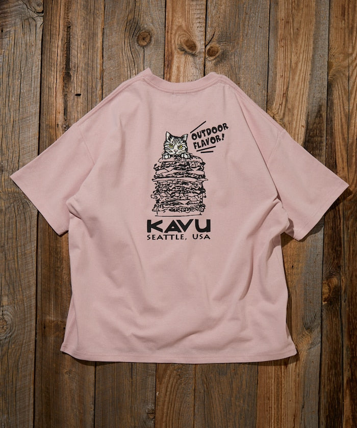 KAVU  × FREAK'S STORE / 漢堡貓刺繡 短袖T恤
