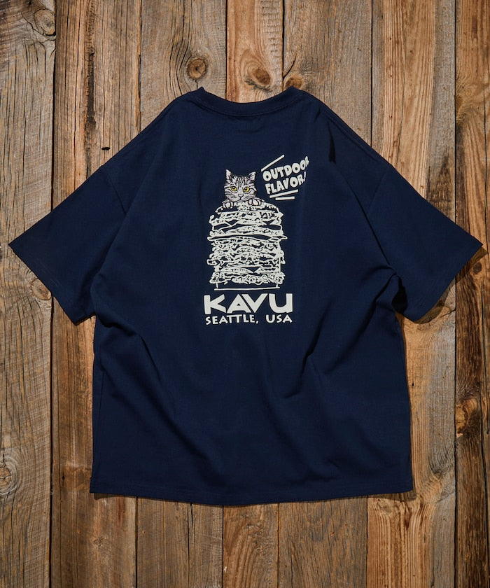 KAVU  × FREAK'S STORE / 漢堡貓刺繡 短袖T恤