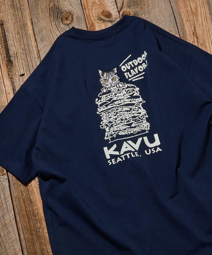 KAVU  × FREAK'S STORE / 漢堡貓刺繡 短袖T恤