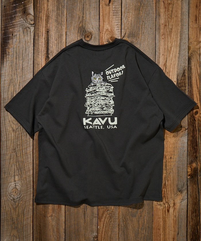 KAVU  × FREAK'S STORE / 漢堡貓刺繡 短袖T恤
