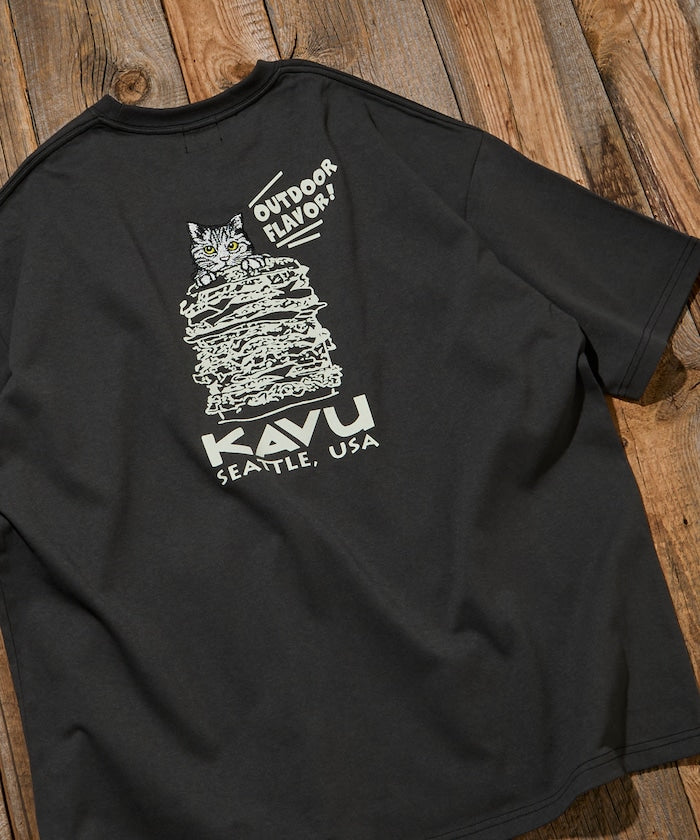 KAVU  × FREAK'S STORE / 漢堡貓刺繡 短袖T恤