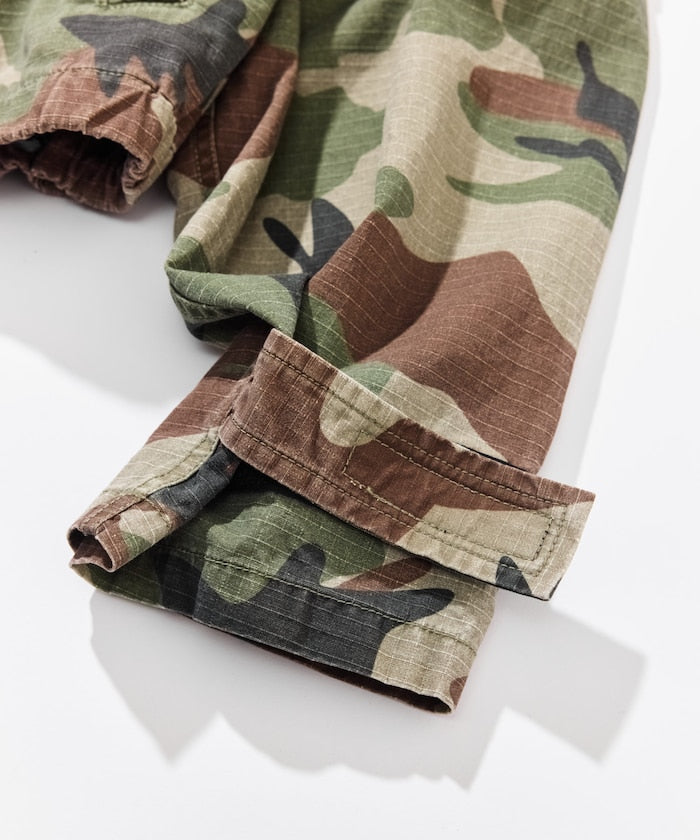 NAUTICA JP / 迷彩抽繩軍事短款外套