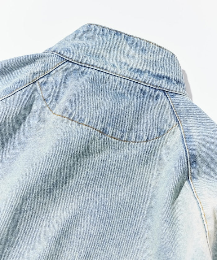 NAUTICA JP / 水洗工藝丹寧哈靈頓外套