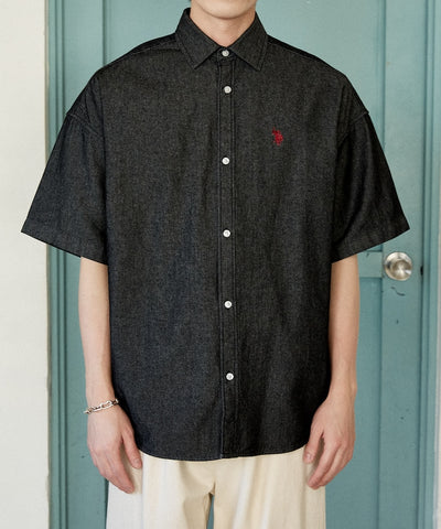 U.S. POLO ASSN. / 刺繡牛仔襯衫