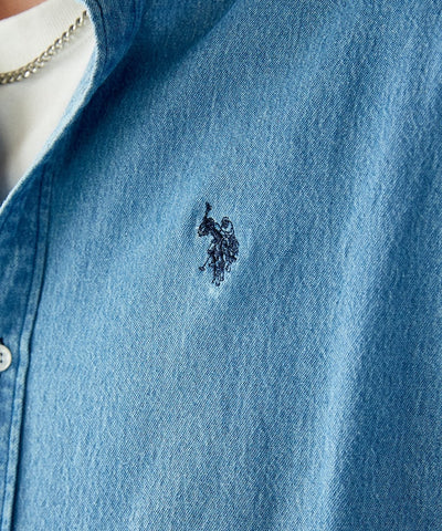 U.S. POLO ASSN. / 刺繡牛仔襯衫