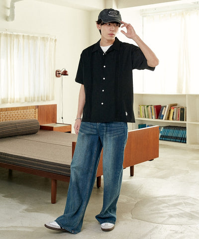 U.S. POLO ASSN. / 立體壓摺 短袖襯衫