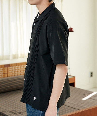 U.S. POLO ASSN. / 立體壓摺 短袖襯衫