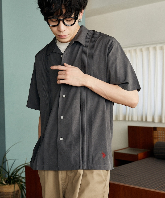 U.S. POLO ASSN. / 立體壓摺 短袖襯衫