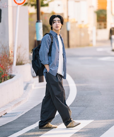 FREAK'S STORE / 雙褶斜紋布長褲