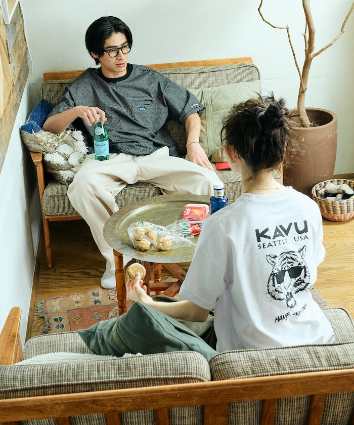 KAVU × FREAK'S STORE / 刺繡口袋短袖T恤