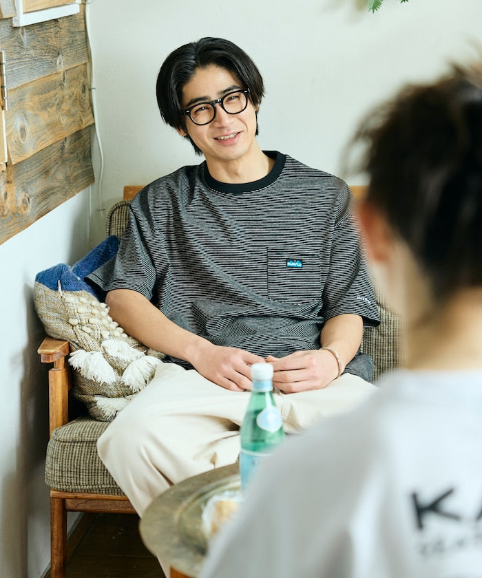 KAVU × FREAK'S STORE / 刺繡口袋短袖T恤