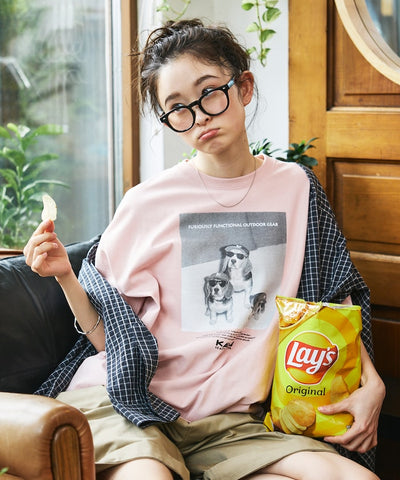 KAVU  × FREAK'S STORE / 狗狗攝影印花 短袖T恤