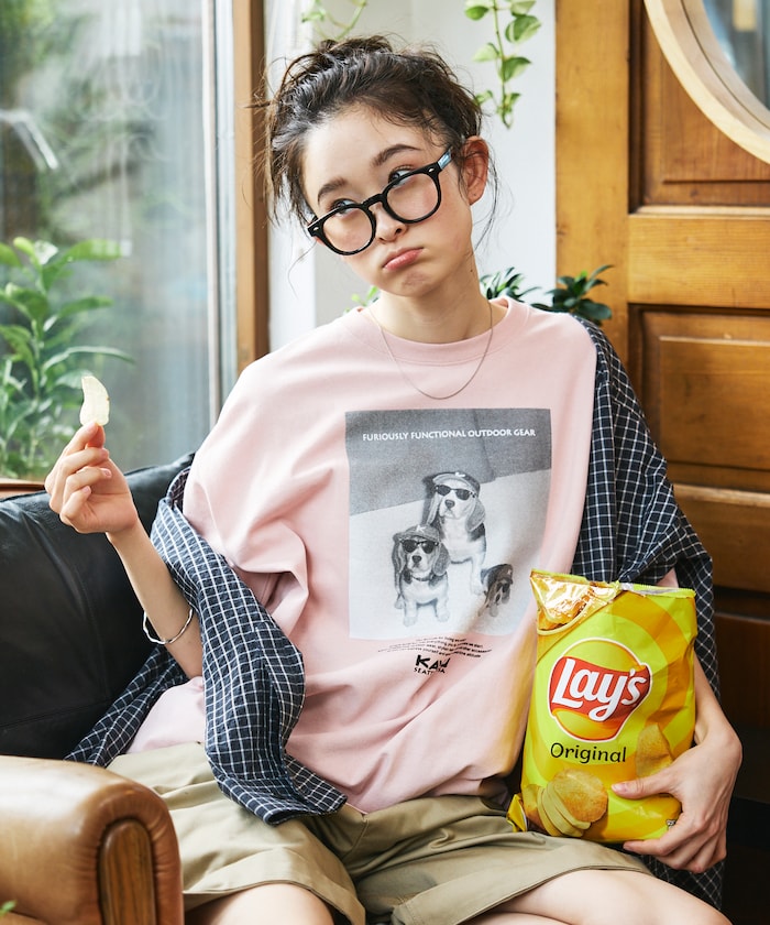 KAVU  × FREAK'S STORE / 狗狗攝影印花 短袖T恤