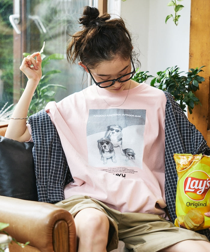 KAVU  × FREAK'S STORE / 狗狗攝影印花 短袖T恤
