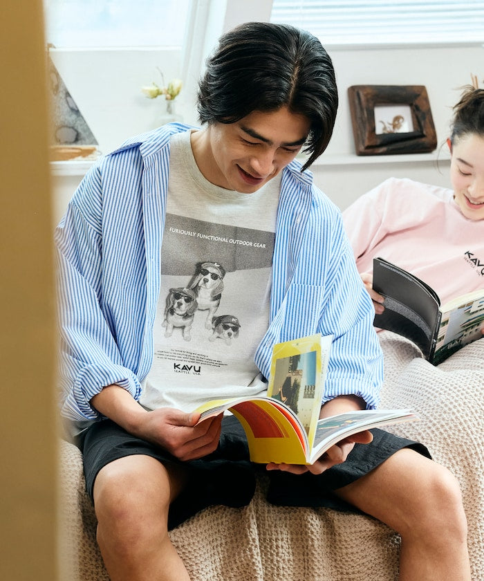 KAVU  × FREAK'S STORE / 狗狗攝影印花 短袖T恤