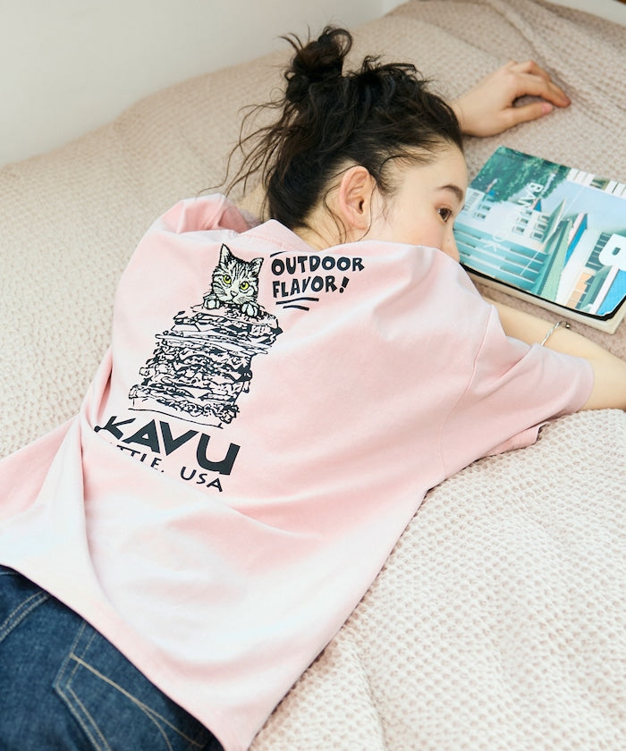 KAVU  × FREAK'S STORE / 漢堡貓刺繡 短袖T恤