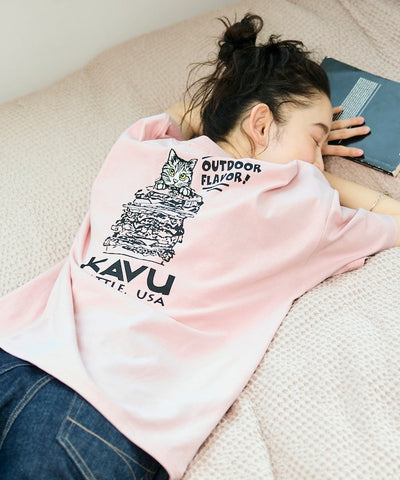 KAVU  × FREAK'S STORE / 漢堡貓刺繡 短袖T恤