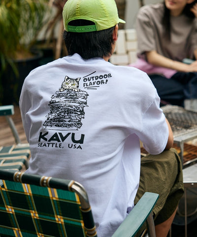 KAVU  × FREAK'S STORE / 漢堡貓刺繡 短袖T恤