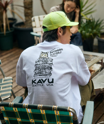 KAVU  × FREAK'S STORE / 漢堡貓刺繡 短袖T恤