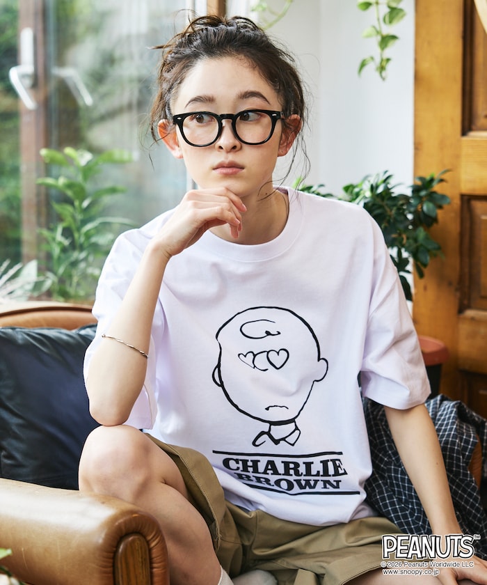 PEANUTS  x FREAK’S STORE / Heart Eye 圖案 短袖T恤