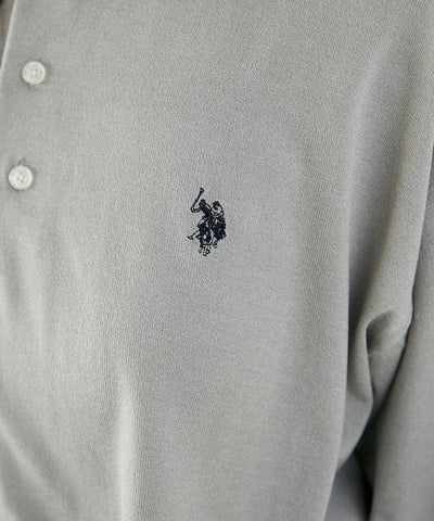 U.S. POLO ASSN. / 亨利領涼感針織 短袖T恤