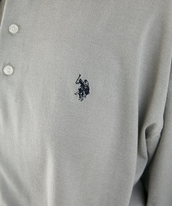 U.S. POLO ASSN. / 亨利領涼感針織 短袖T恤