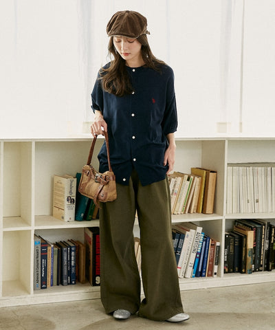 U.S. POLO ASSN. / 涼感 圓領針織開襟衫