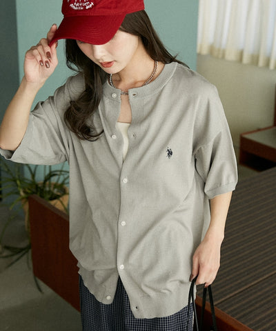 U.S. POLO ASSN. / 涼感 圓領針織開襟衫