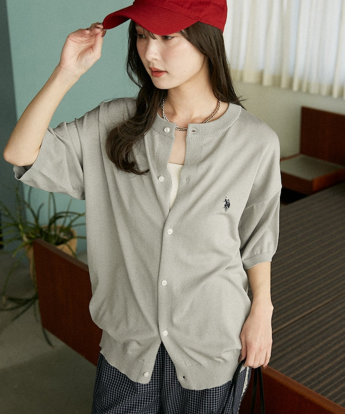 U.S. POLO ASSN. / 涼感 圓領針織開襟衫