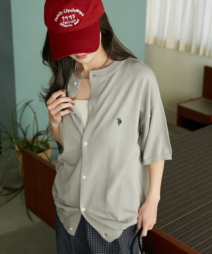 U.S. POLO ASSN. / 涼感 圓領針織開襟衫