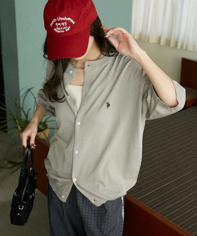 U.S. POLO ASSN. / 涼感 圓領針織開襟衫