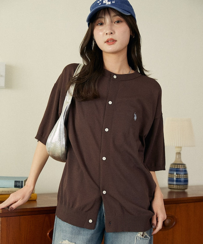 U.S. POLO ASSN. / 涼感 圓領針織開襟衫
