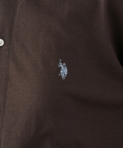 U.S. POLO ASSN. / 涼感 圓領針織開襟衫
