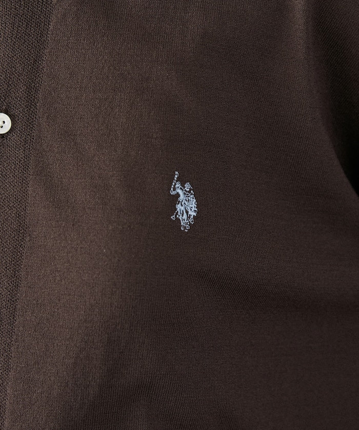 U.S. POLO ASSN. / 涼感 圓領針織開襟衫
