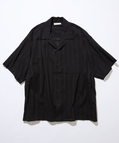 FREAK’S STORE / 緹花暗紋條紋 短袖襯衫
