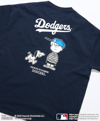PEANUTS×MLB /  DODGERS 洛杉磯道奇 短袖T恤