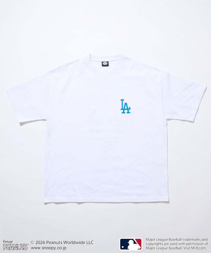 PEANUTS×MLB /  DODGERS 洛杉磯道奇 短袖T恤