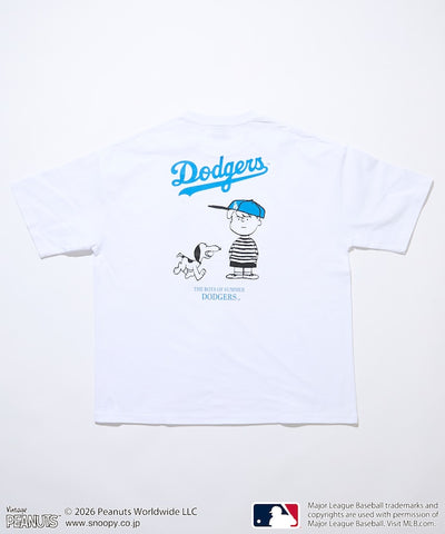 PEANUTS×MLB /  DODGERS 洛杉磯道奇 短袖T恤