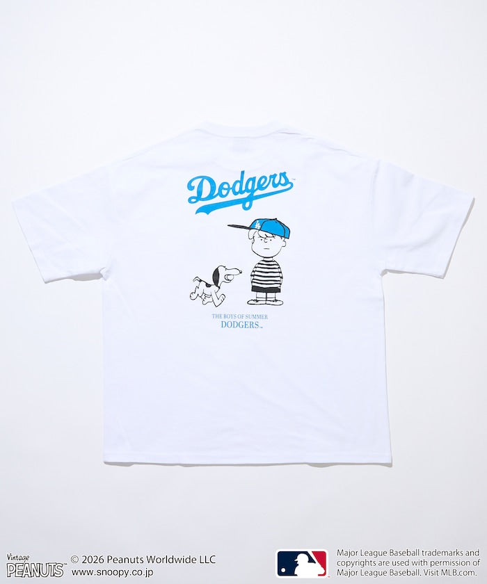 PEANUTS×MLB /  DODGERS 洛杉磯道奇 短袖T恤