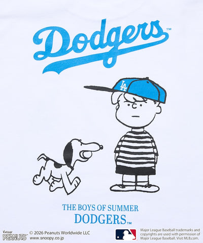 PEANUTS×MLB /  DODGERS 洛杉磯道奇 短袖T恤