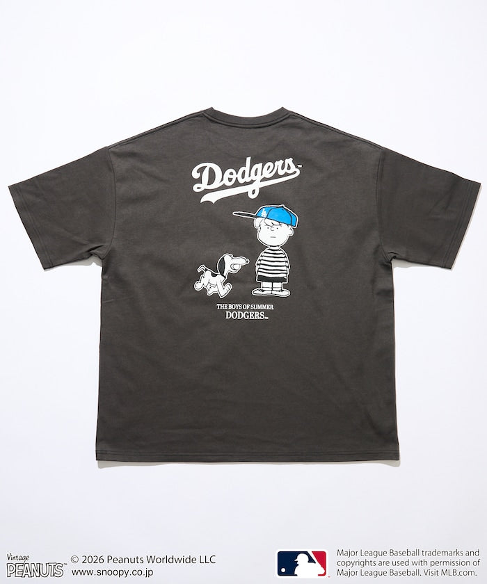 PEANUTS×MLB /  DODGERS 洛杉磯道奇 短袖T恤