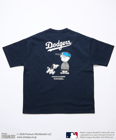 PEANUTS×MLB /  DODGERS 洛杉磯道奇 短袖T恤