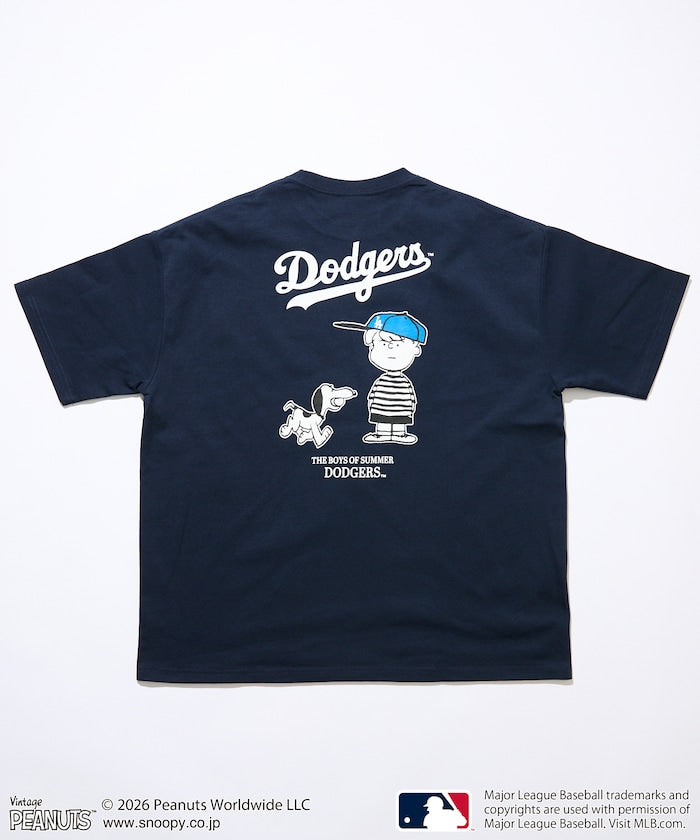 PEANUTS×MLB /  DODGERS 洛杉磯道奇 短袖T恤