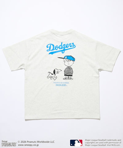 PEANUTS×MLB /  DODGERS 洛杉磯道奇 短袖T恤