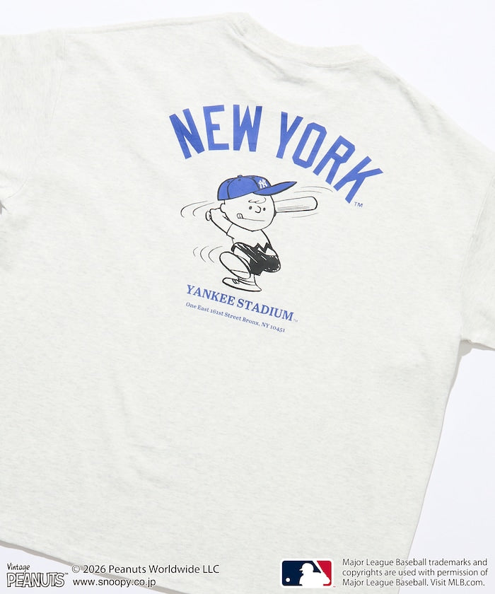 PEANUTS×MLB / YANKEES 紐約洋基 短袖T恤