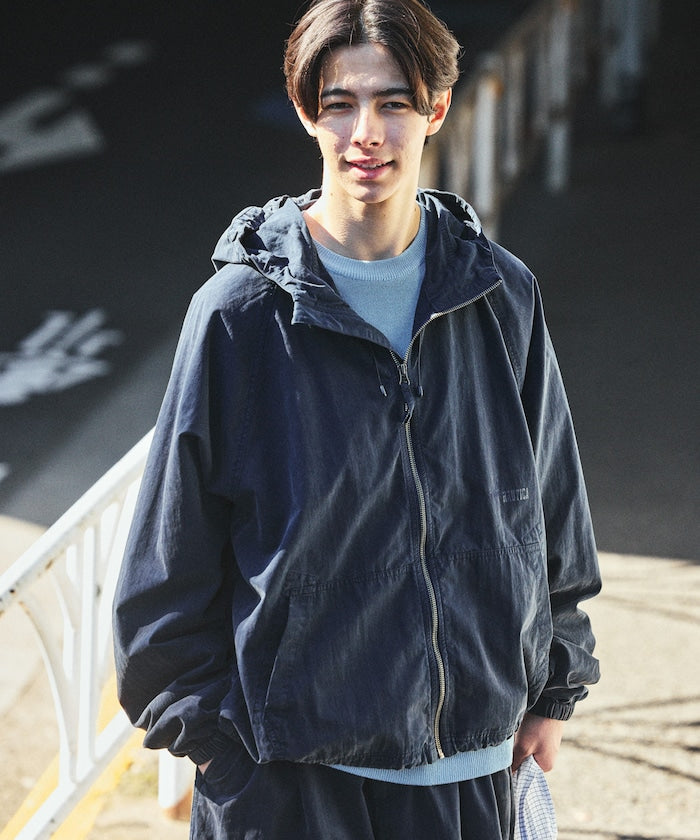 NAUTICA JP / 水洗加工 尼龍拉鍊連帽外套