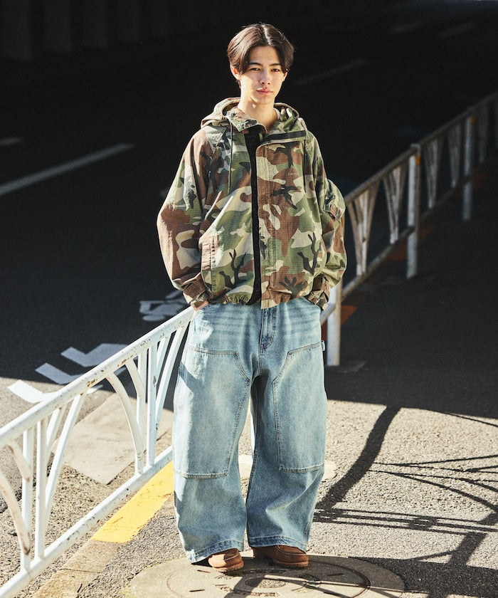 NAUTICA JP / 迷彩抽繩軍事短款外套