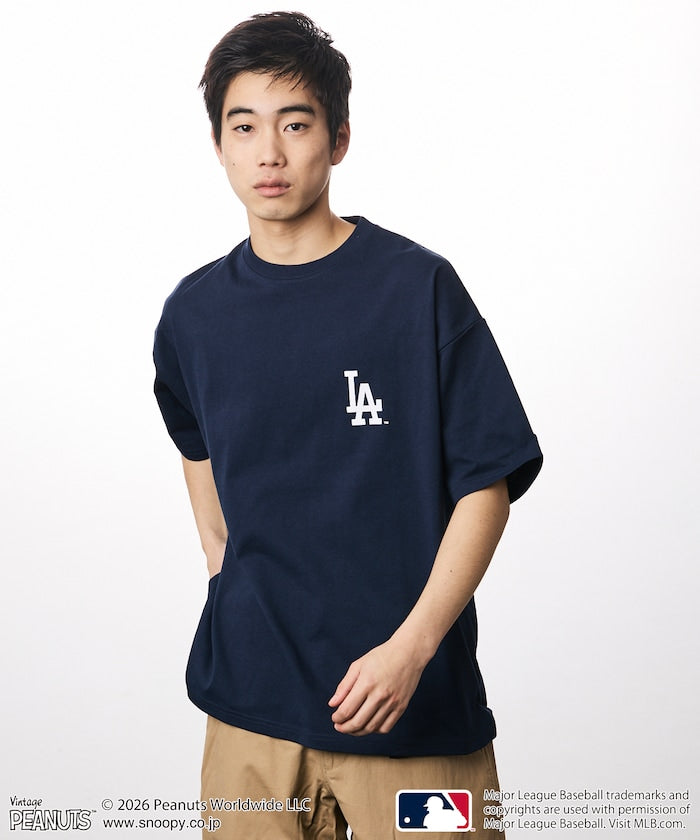 PEANUTS×MLB /  DODGERS 洛杉磯道奇 短袖T恤