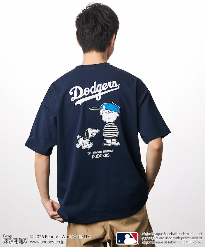 PEANUTS×MLB /  DODGERS 洛杉磯道奇 短袖T恤